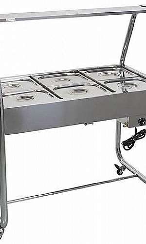 Balcão térmico 6 cubas Balcão térmico 6 cubas
