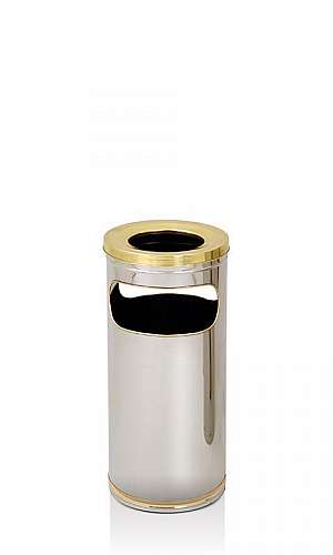 Cinzeiro Lixeira em Aço Inox Cinzeiro Lixeira em Aço Inox