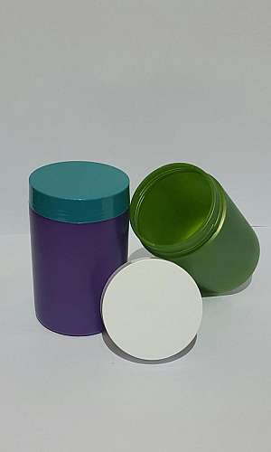 Frasco de plástico com tampa Frasco de plástico com tampa