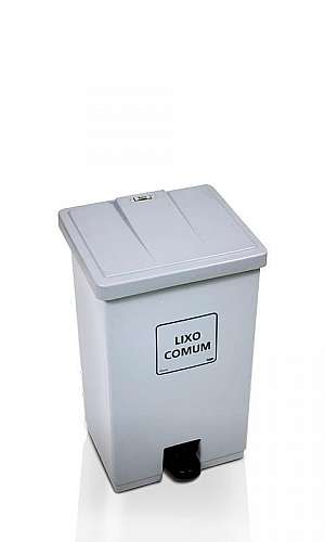 Lixeira com Pedal 50 Litros Branca Lixeira com Pedal 50 Litros Branca