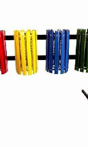 Lixeira de madeira para jardim Lixeira de madeira para jardim