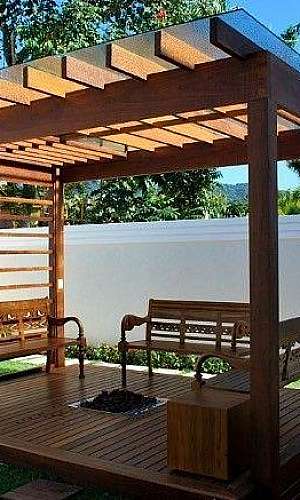Pergolado de madeira para jardim Pergolado de madeira para jardim