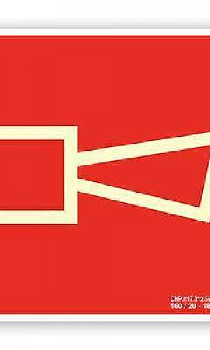 Placa de sinalização incêndio Placa de sinalização incêndio