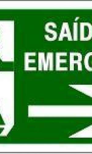 Placas de sinalização de emergência Placas de sinalização de emergência