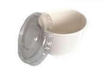 Pote de papel biodegradável com tampa Pote de papel biodegradável com tampa